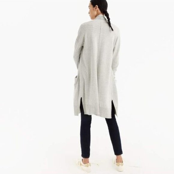 J. Crew Grey Lightweight Long Cardigan (XXS) - Picture 3 of 10